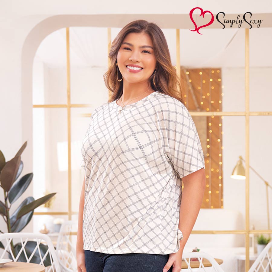 Joena Ladies Checkered Blouse - Simply Sexy