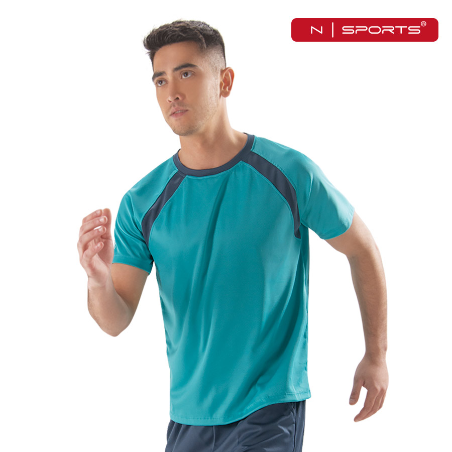 Fletcher Men's Aqua Blue Sports Raglan Shirt - N Sports