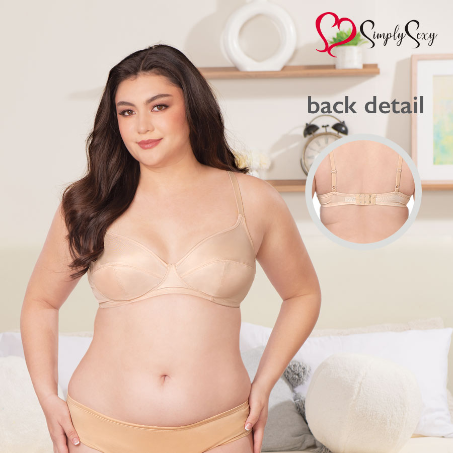 Chloegrace Ladies' Plus Nude Non-wire Unpadded Cup Bra - Simply Sexy