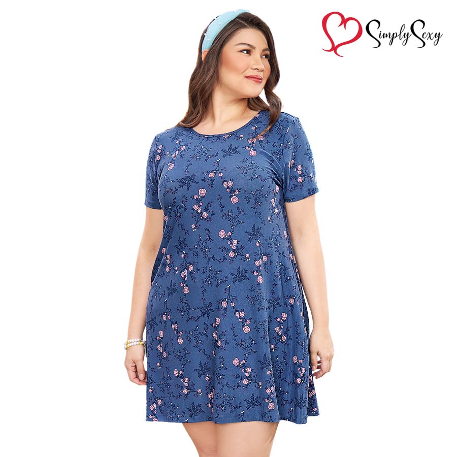 Dorisfa Floral Knee-length Dress With Pocket - Simply Sexy