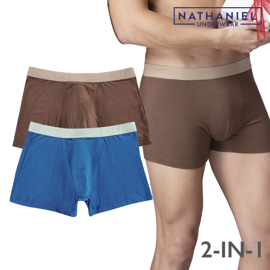 Ethanlee Men's Multicolor 2-in-1 Boxer Brief - Nathaniel