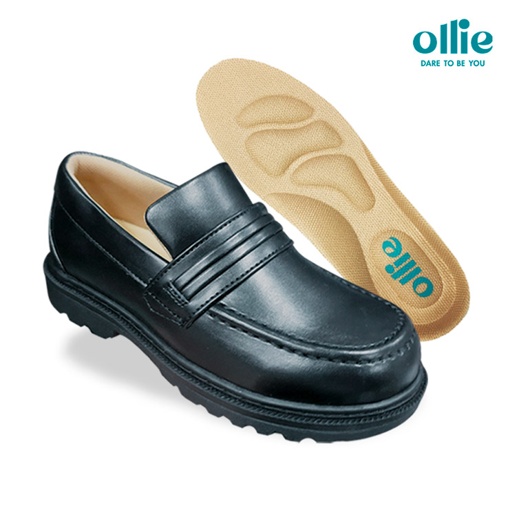 Gordon Boy's Black Slip-on School Shoes - Ollie