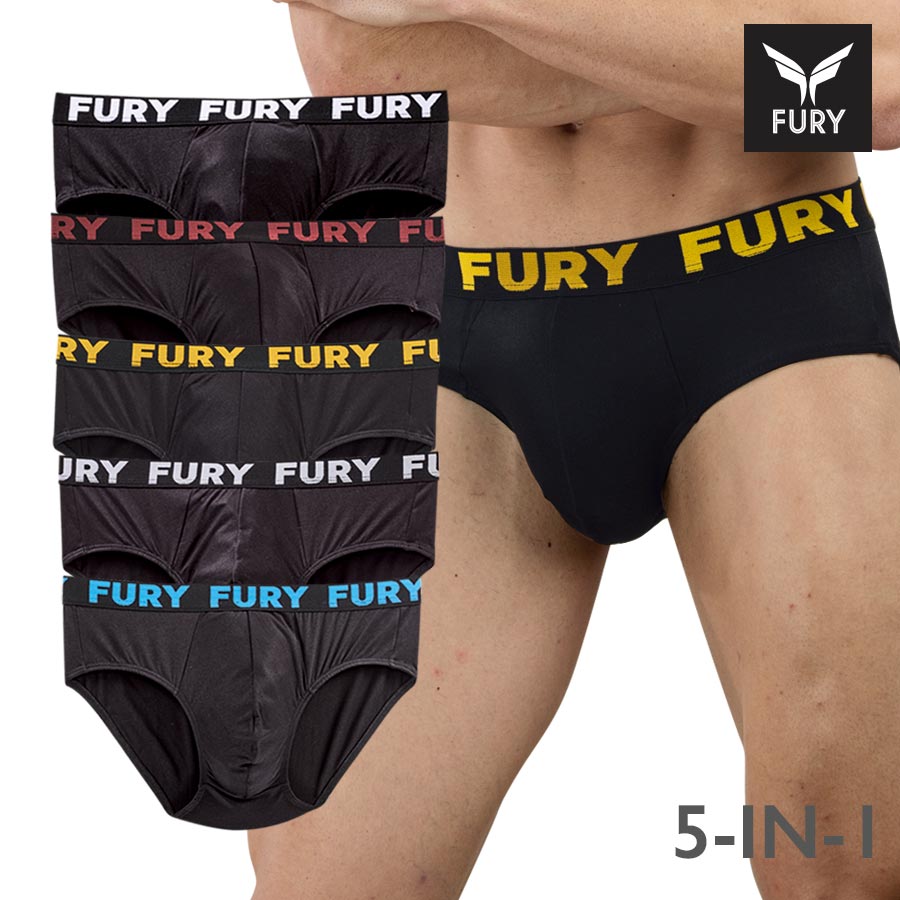 Tomjackson Men's 5 In 1 Mid Rise Brief - Fury