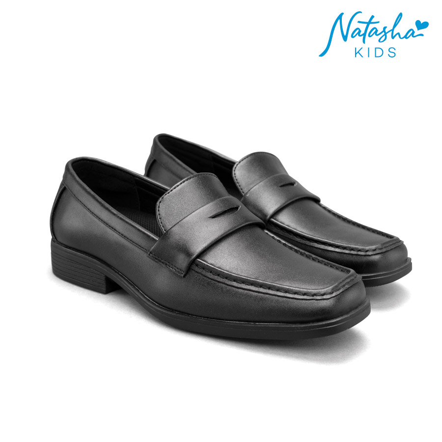 Blake Preteens Boys Black School Shoes - Natasha Kids