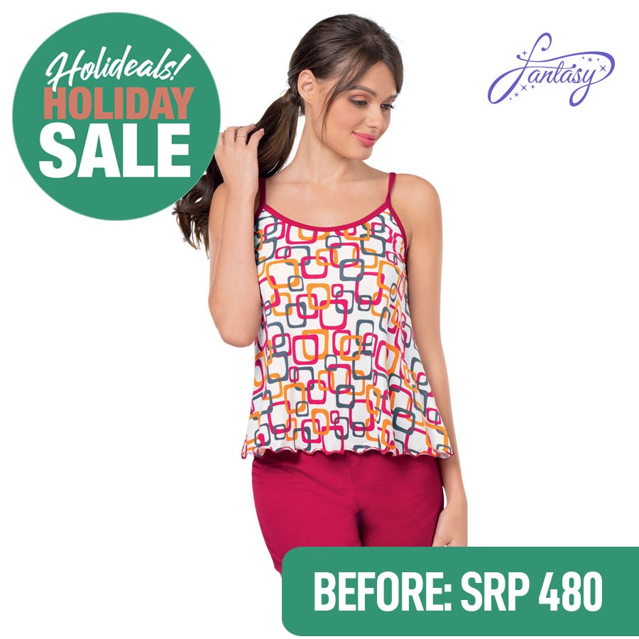 Misty Ladie's 2 In 1 Cami/shorts - Fantasy