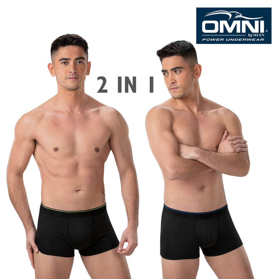 Crawford Men's Multicolor 2-in-1 Boxer Brief - Omni by Soen