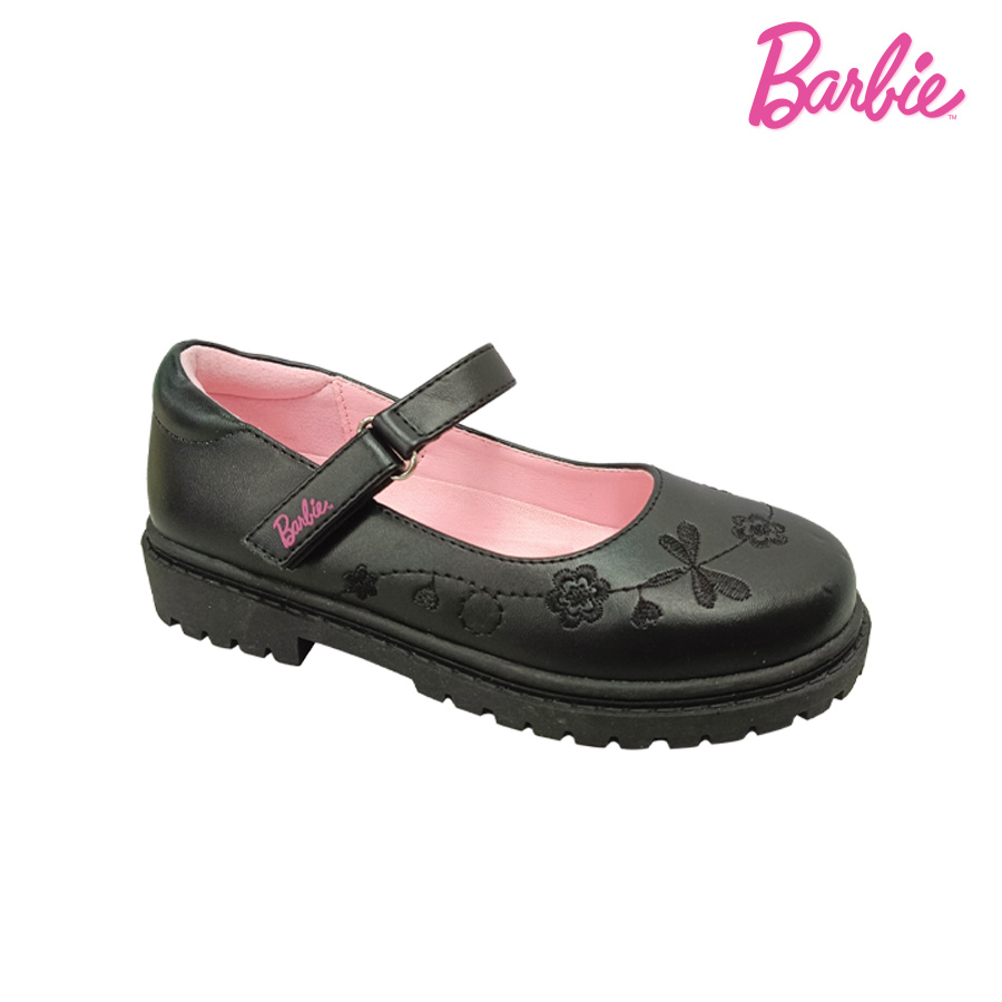 Prissy Barbie Kid's Girls Black Velco Strap School
Shoes - Barbie