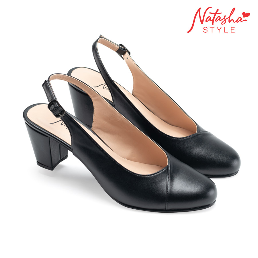Auburn Ladies' Black School Shoes - Natasha Style