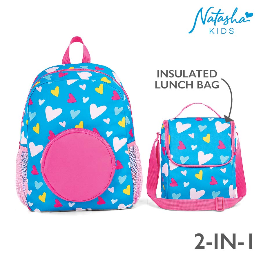 Grizzna Girl's 2-in-1 Multicolor School Bag - Natasha Kids