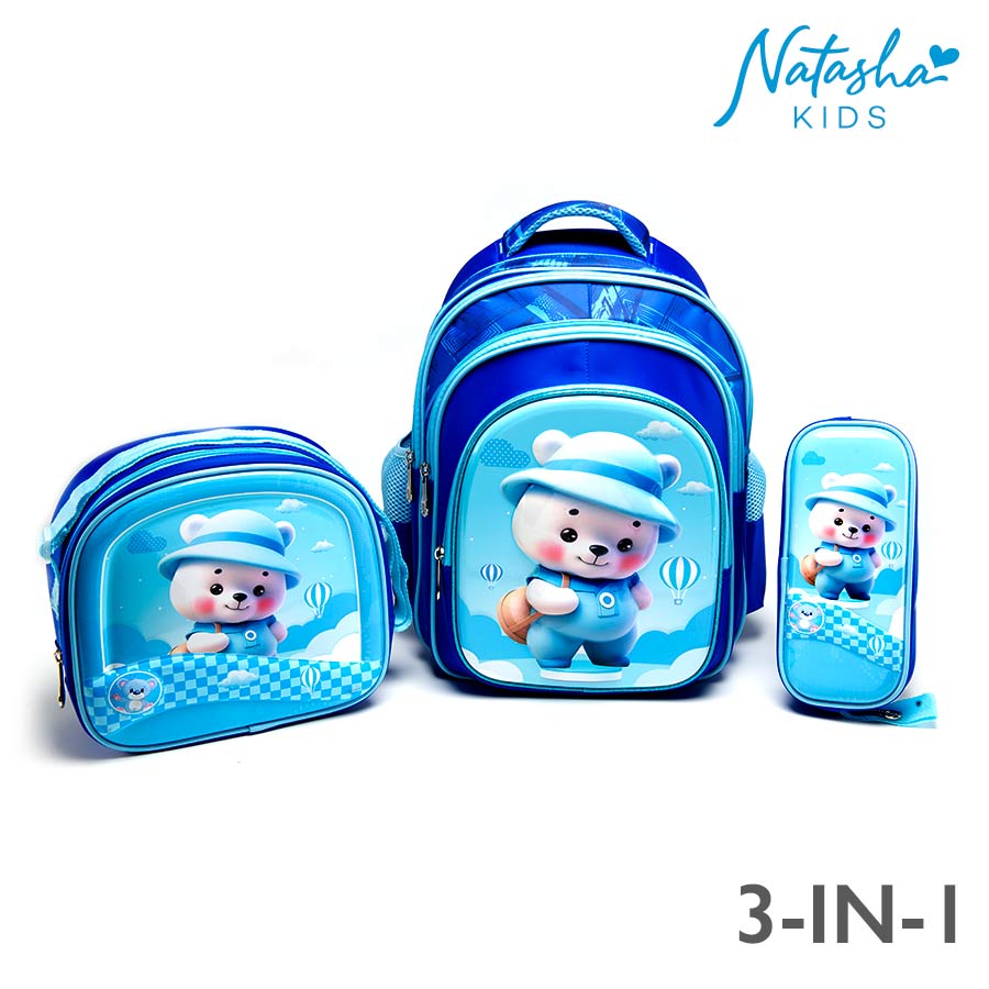 Fregory Kid's Boys Blue 3-in-1 Backpack School Bag - Natasha Kids