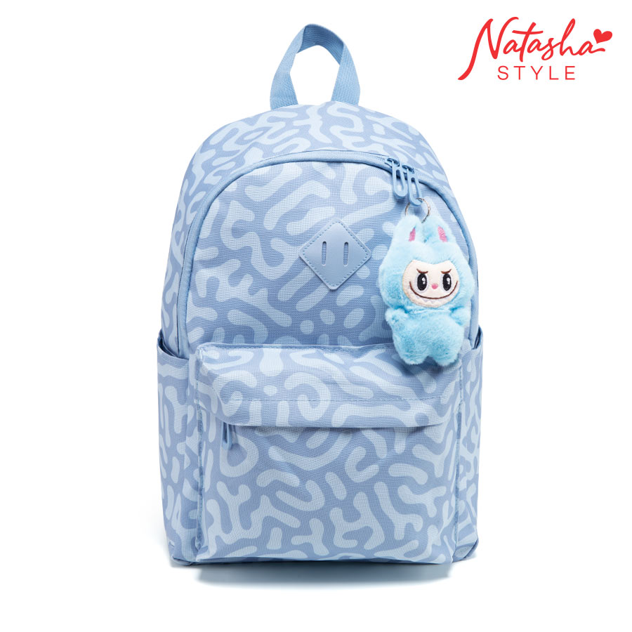 Kindly Ladies' Blue Printed School Bag Backpack
With Charm - Natasha Style