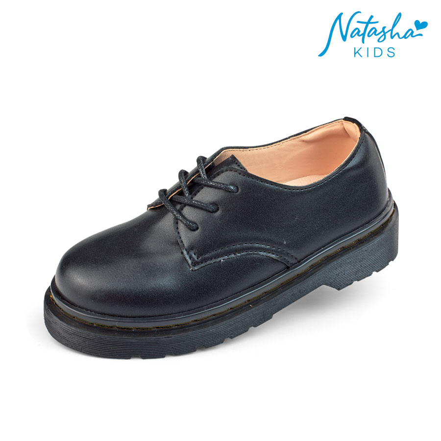 Greatbend Kid Boy Classic Lace Up Black Shoes - Natasha Kids