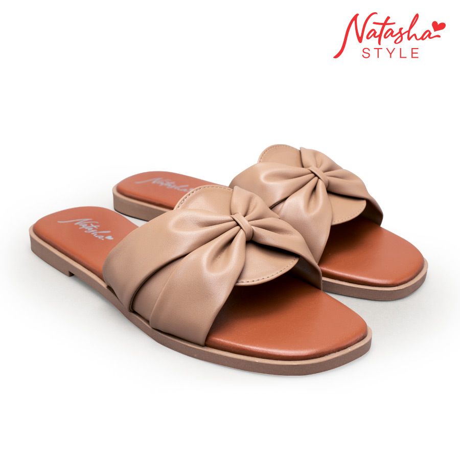 Celivia Ladies' Mocha Casual Comfortable Cross Strap - Natasha Style