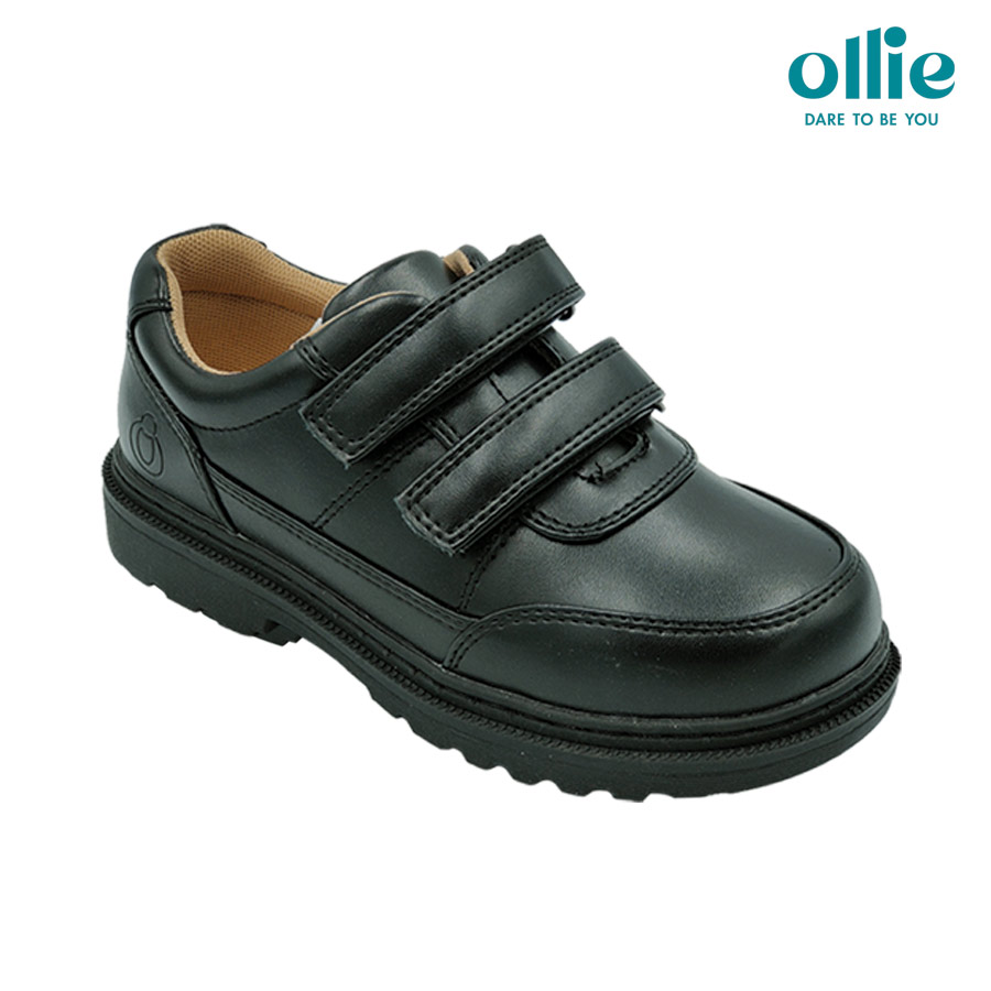 Kieran Kid's Boys Black Slip-on School Shoes - Ollie