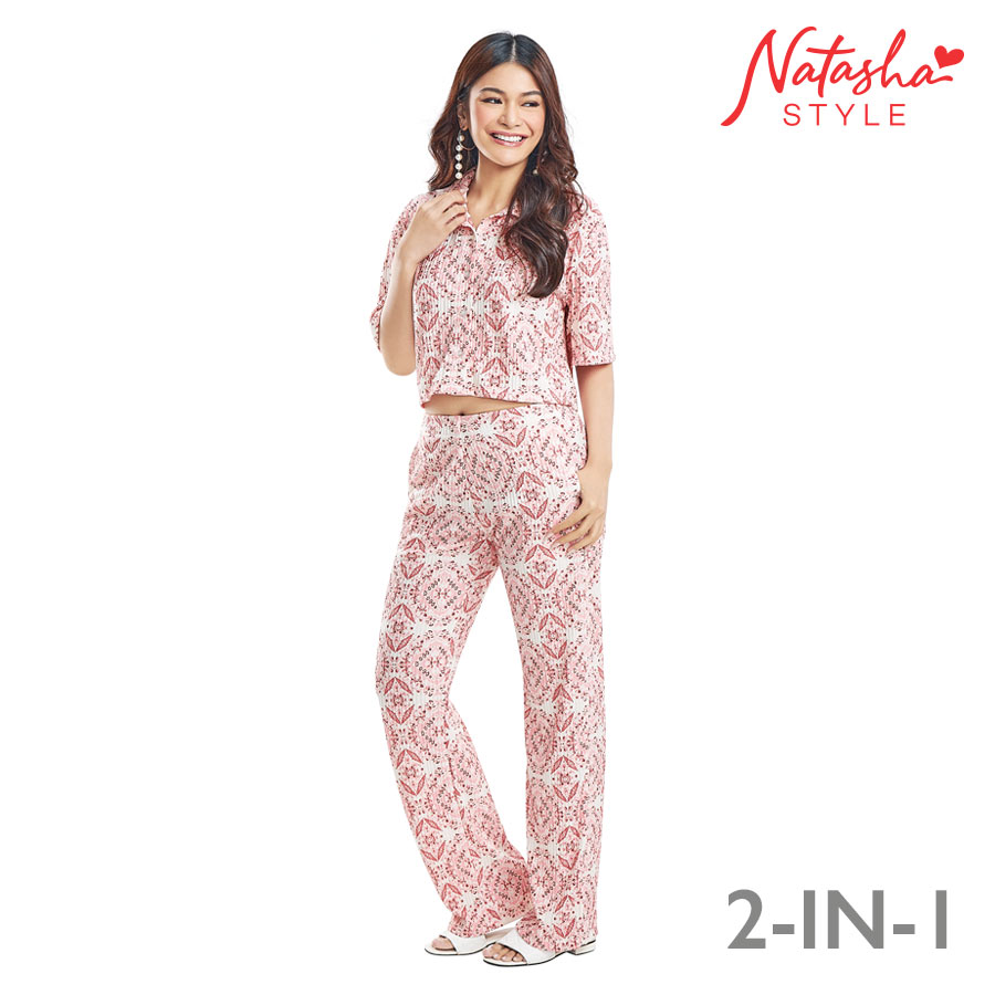 Ederona Ladies' 2in1 Old Rose Printed Floral  - Natasha Style