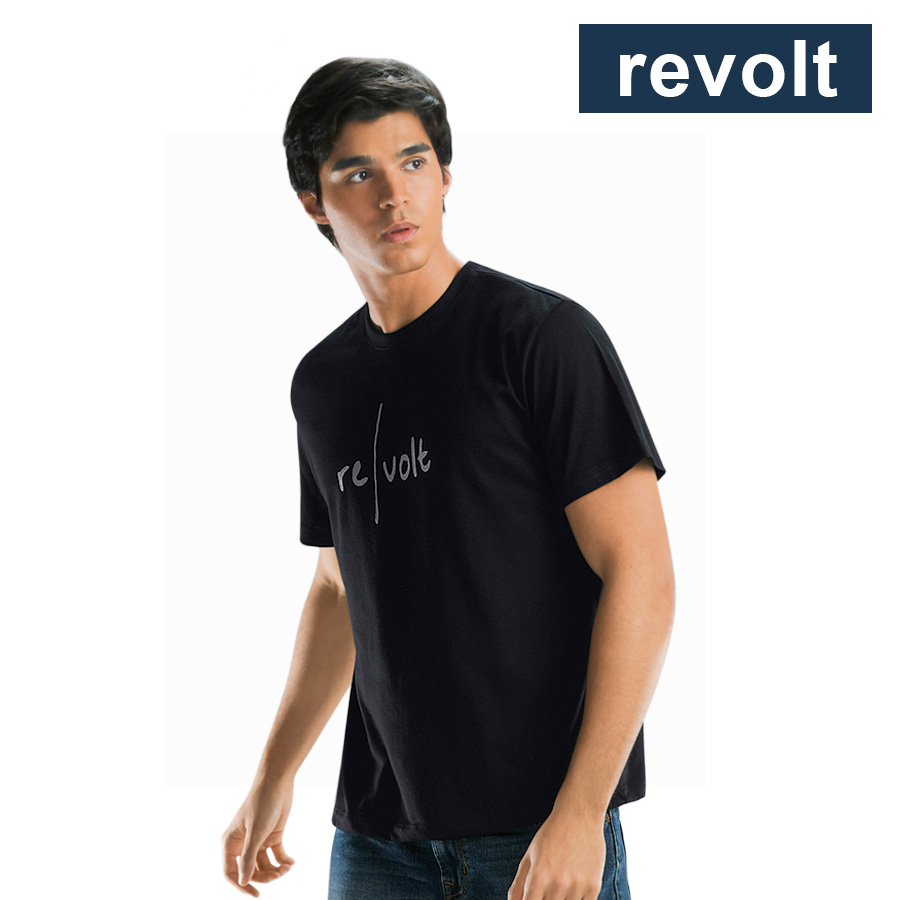 Brent Men's Black Roundneck Shortsleeved
Casual Shirt - Revolt