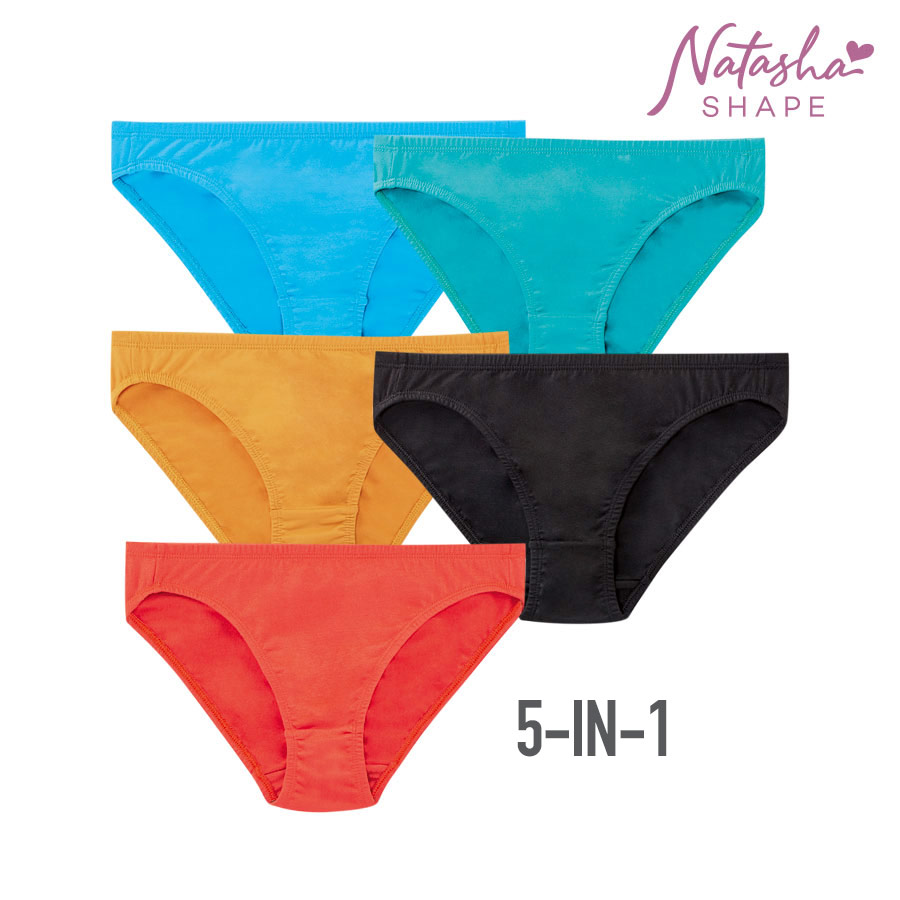 Allegra Ladies' 5 In1 Hi-cut/hi-leg Bikini Panty - Natasha Shape