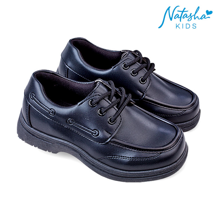 Justine Kid's Boy Black School Shoes - Natasha Kids