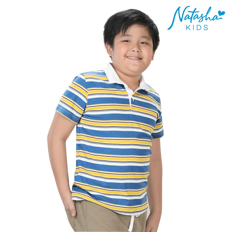 Fendien Kids Boys Pastel Stripes White Collared Shirt - Natasha Kids
