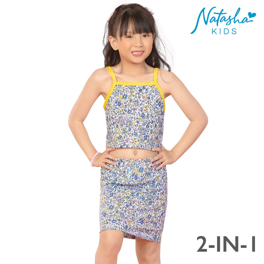 Enamara Kid's Girls Multicolor 2-in-1 Strappy Blouse - Natasha Kids