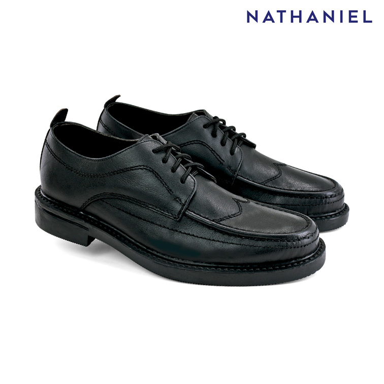 Forcebeat Men's Black Genuine Leather Laced-up
Office Work Formal Shoes - Nathaniel
