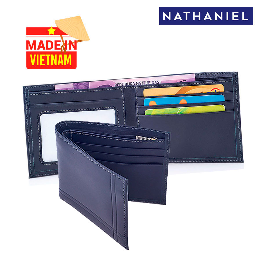 Ermis Men's Black Bi-fold Horizontal Wallet  - Nathaniel