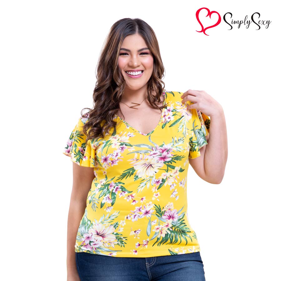 Jersina Ladies Floral Print Blouse - Simply Sexy