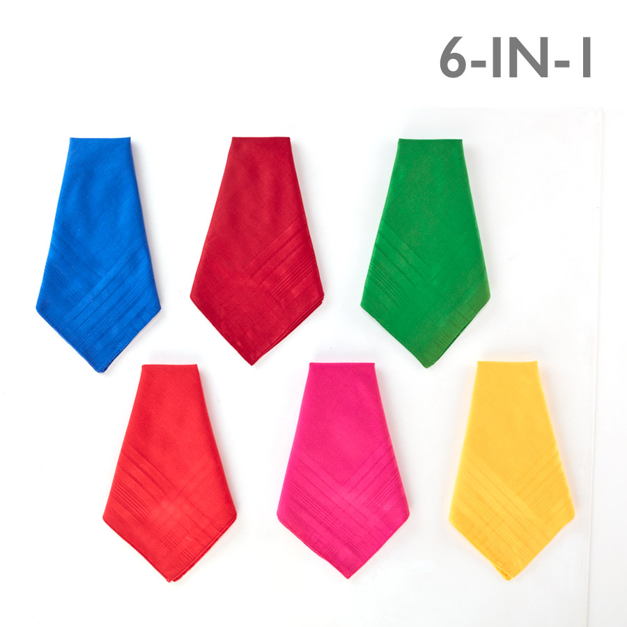 Je189 Ladies' 6-in-1 Multicolor Assorted Plain - Natasha