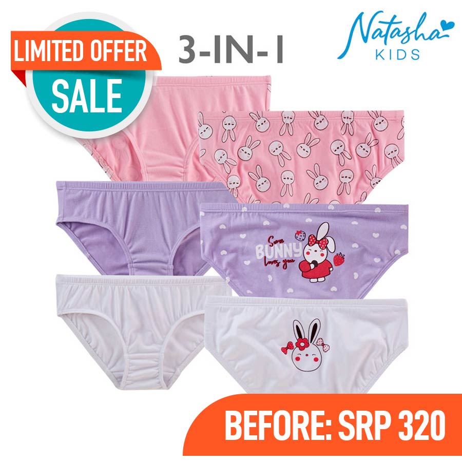 Airathel Girls 3 In 1 Bikini Panty - Natasha Kids