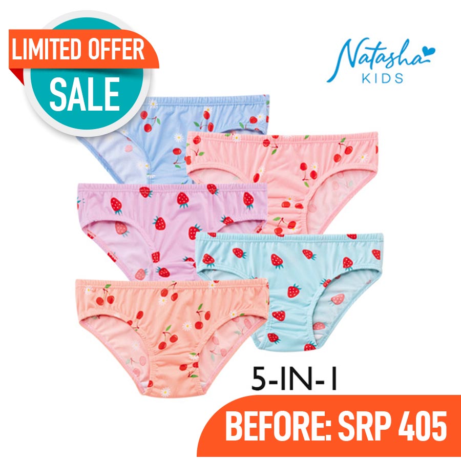 Ichika Girls Multicolor 5-in-1 Printed Panty - Natasha Kids