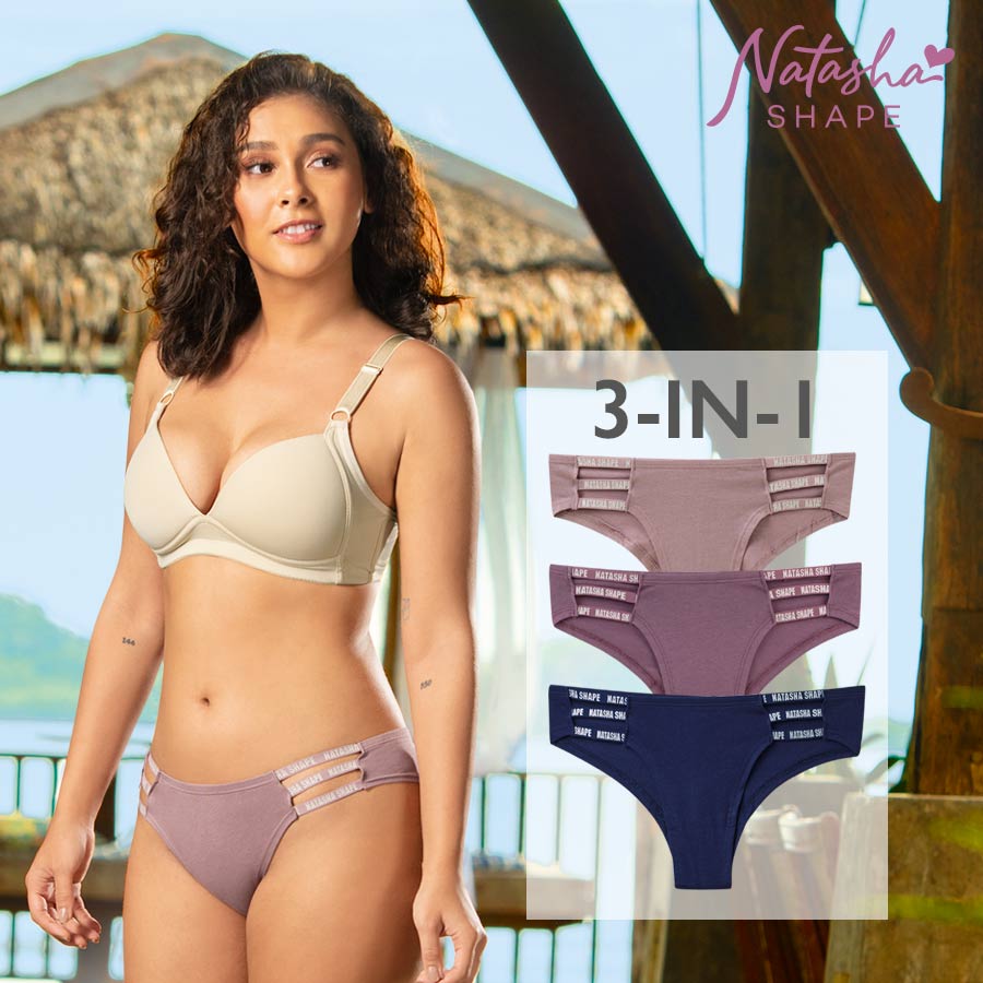 Amanda Ladies' Multicolor 3-in-1 String Bikini Panty - Natasha Shape