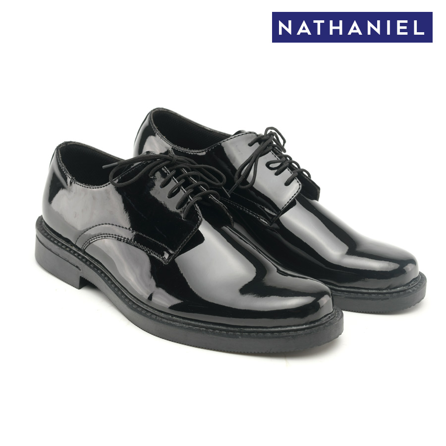 Lo134 Men's Comfortable Laced Up Patent
Security Guard Work Shoes - Nathaniel