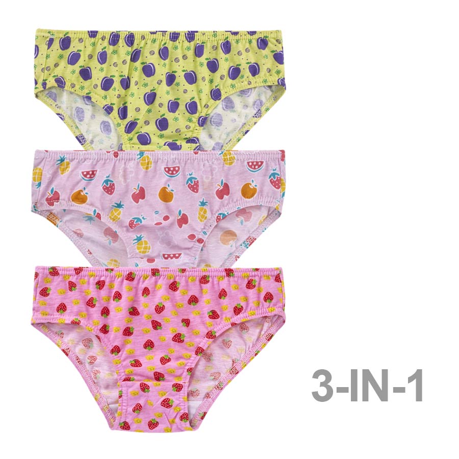 Kv902 Girl's 3 In 1 Bikini Panty - Natasha Kids