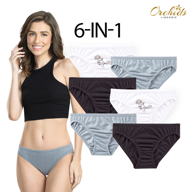 Jailure Ladies' Multicolor 6-in-1 Inside Garter Panty - Orchids