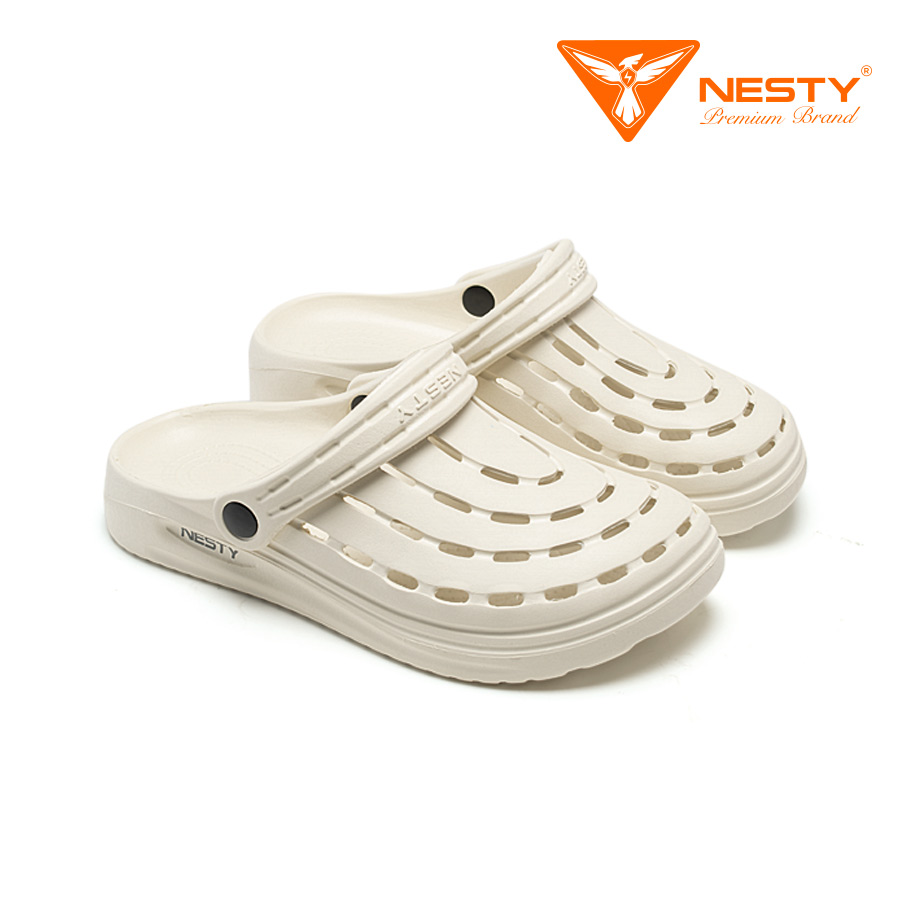 Neo Unisex Cream Slip-on Sandals Slippers Clogs - Nesty