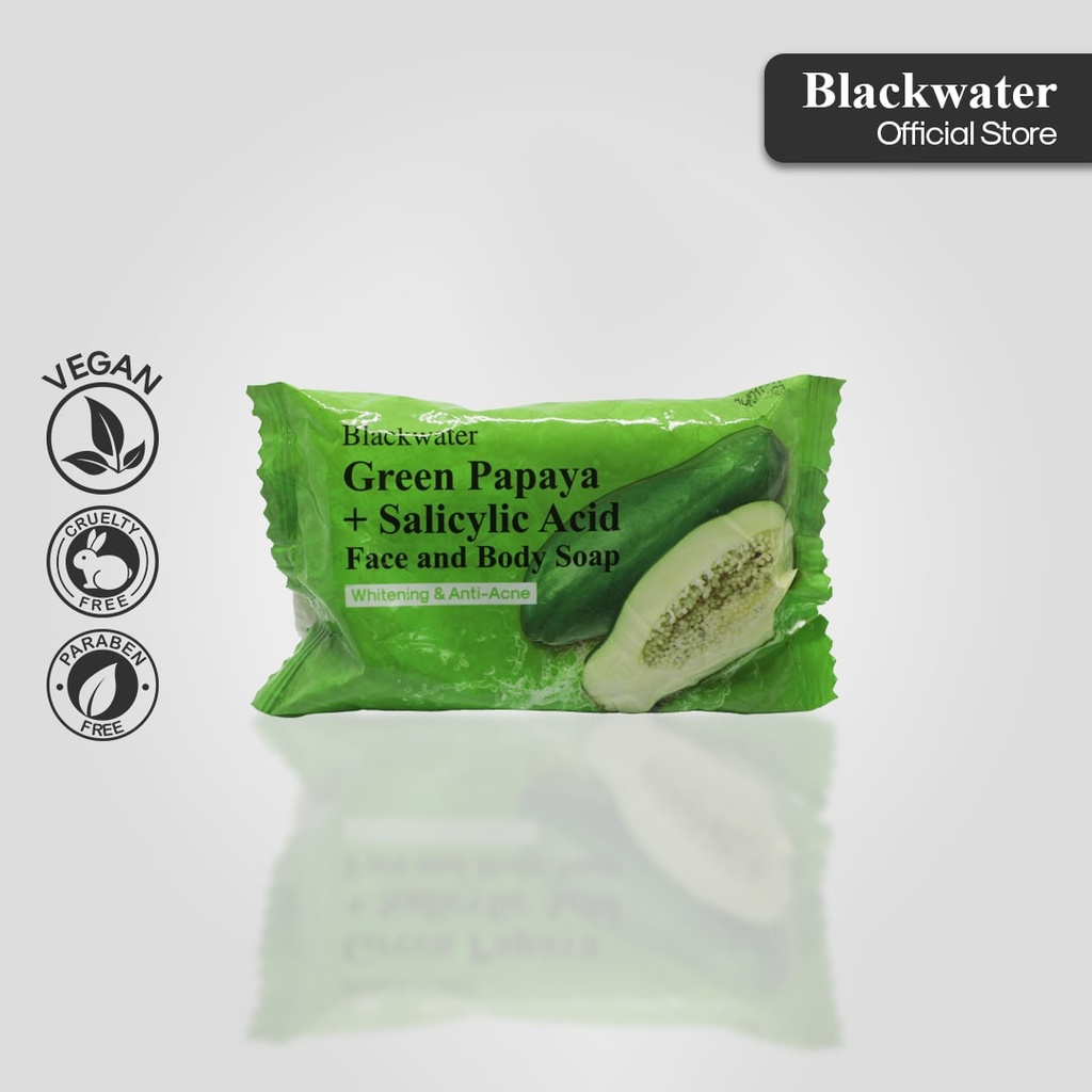 Green Papaya + Salicylic Acid Face and Body Soap - Blackwater