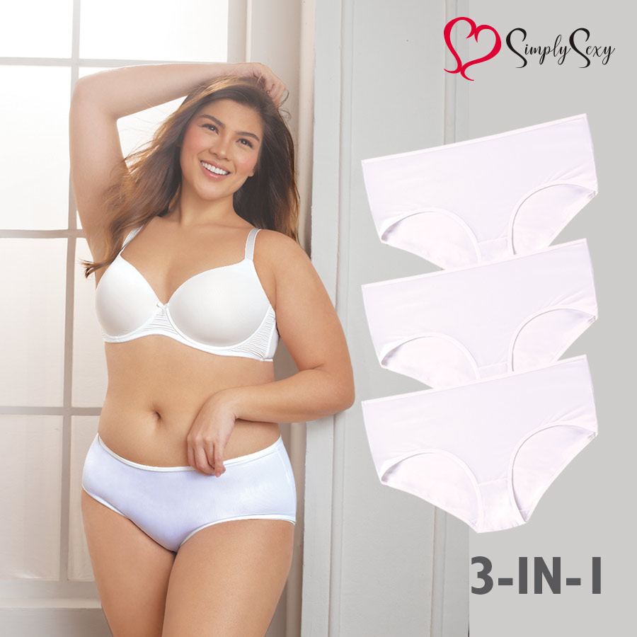 Fannyjoy Plus Ladies' 3 In 1mid Rise Panty - Simply Sexy