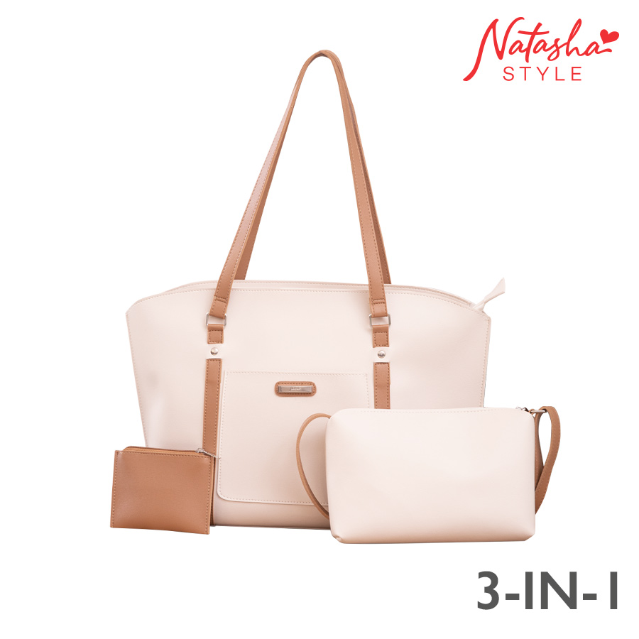 Bankable Ladies' 3-in-1 Crossbody Bag And Purse Set - Natasha Style