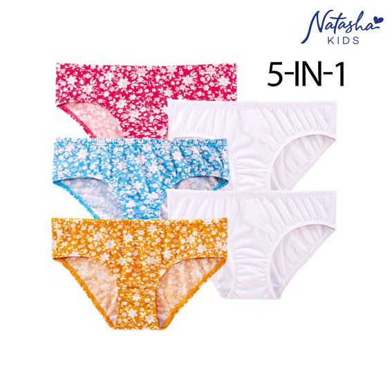 Bluesette Girls 5 In 1 Bikini Panty - Natasha Kids