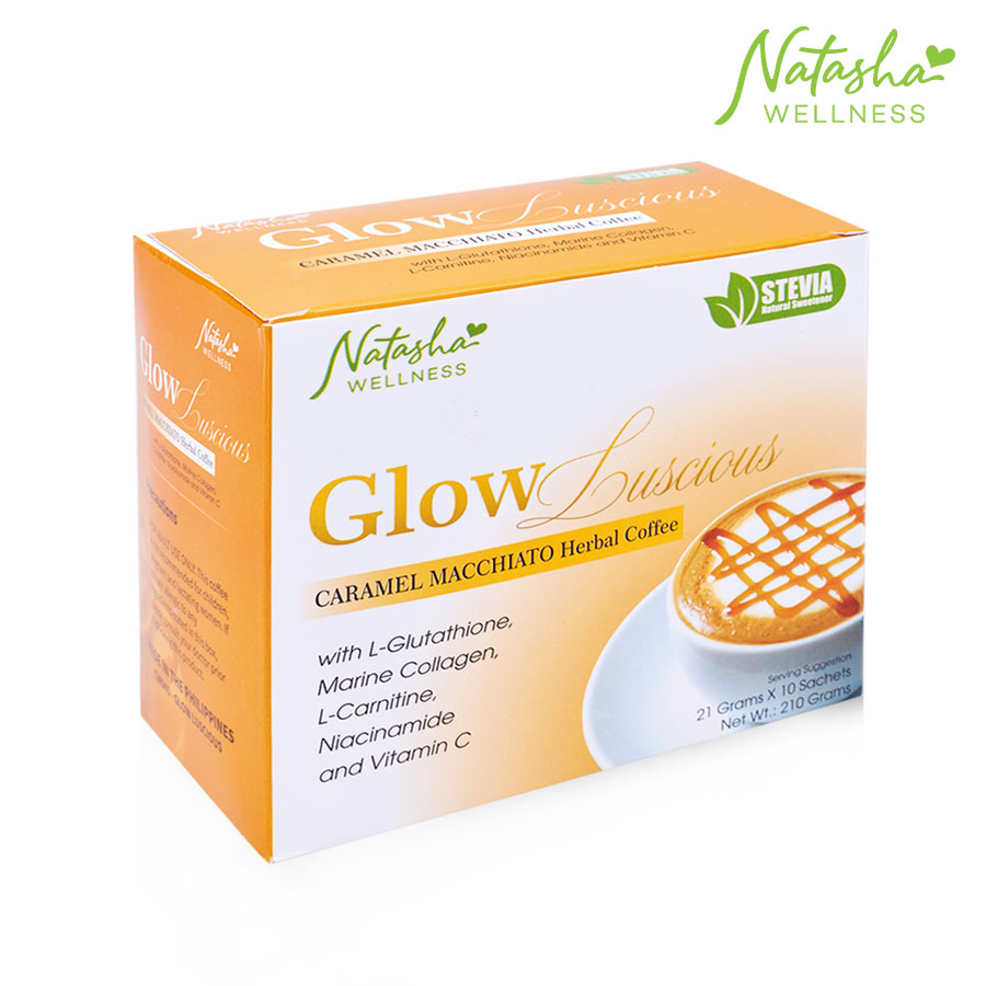 Glow Luscious Caramel Macchiato Herbal Coffee - Natasha Wellness