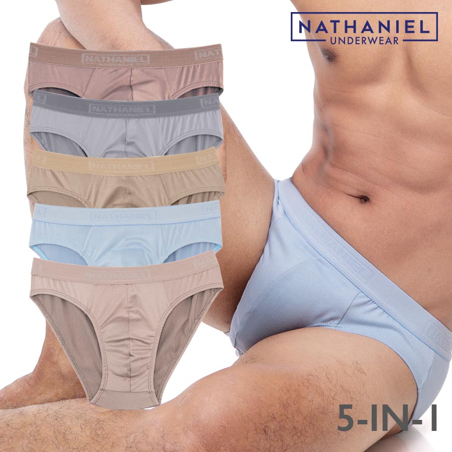 Johngeorge Men's 5-in-1 Plain Bikini Brief - Nathaniel
