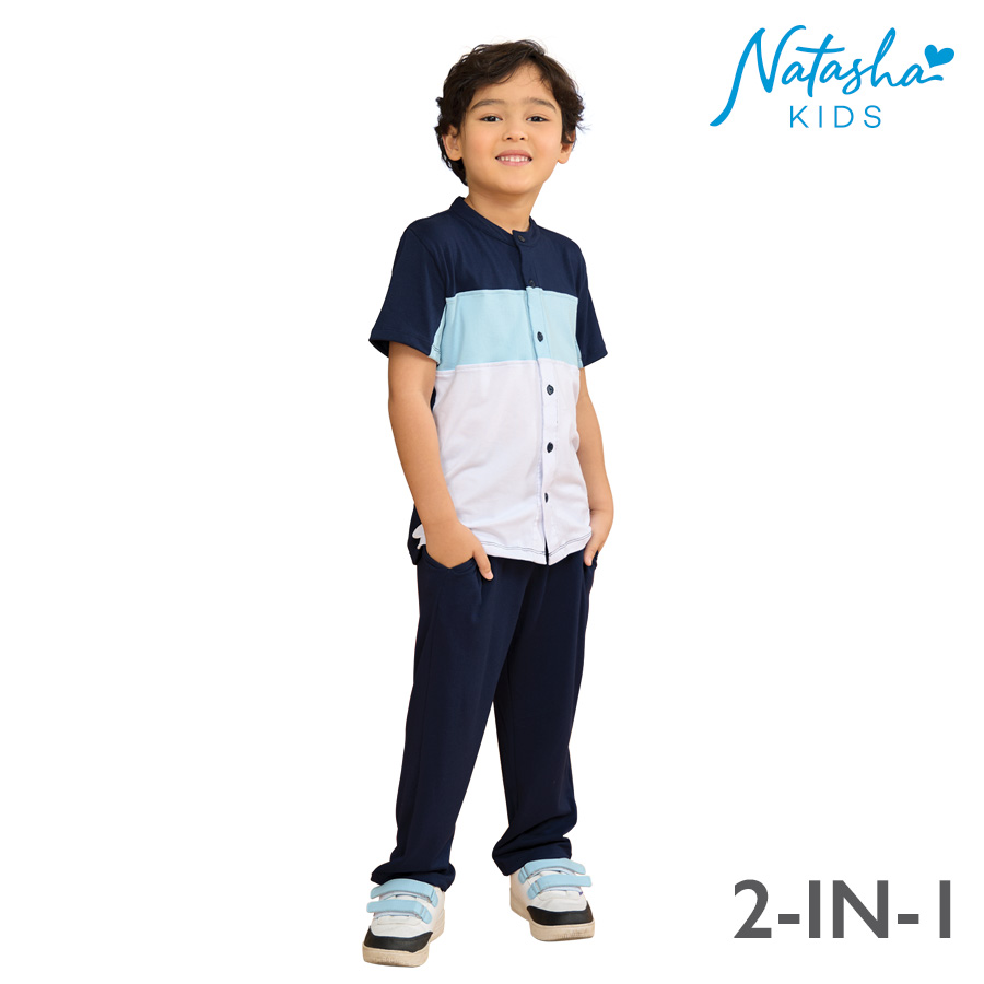 Harton Kids Boys 2in1 Chinese Collar with Pants  - Natasha Kids