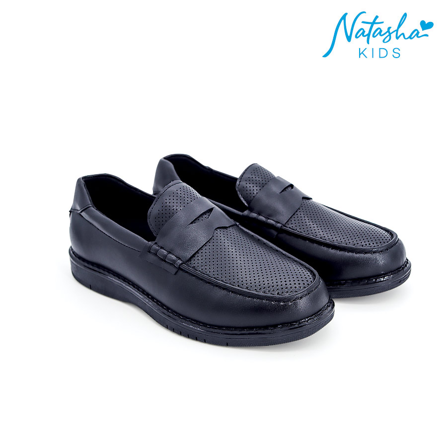 Newton Preteens Boys Black School Shoes - Natasha Kids