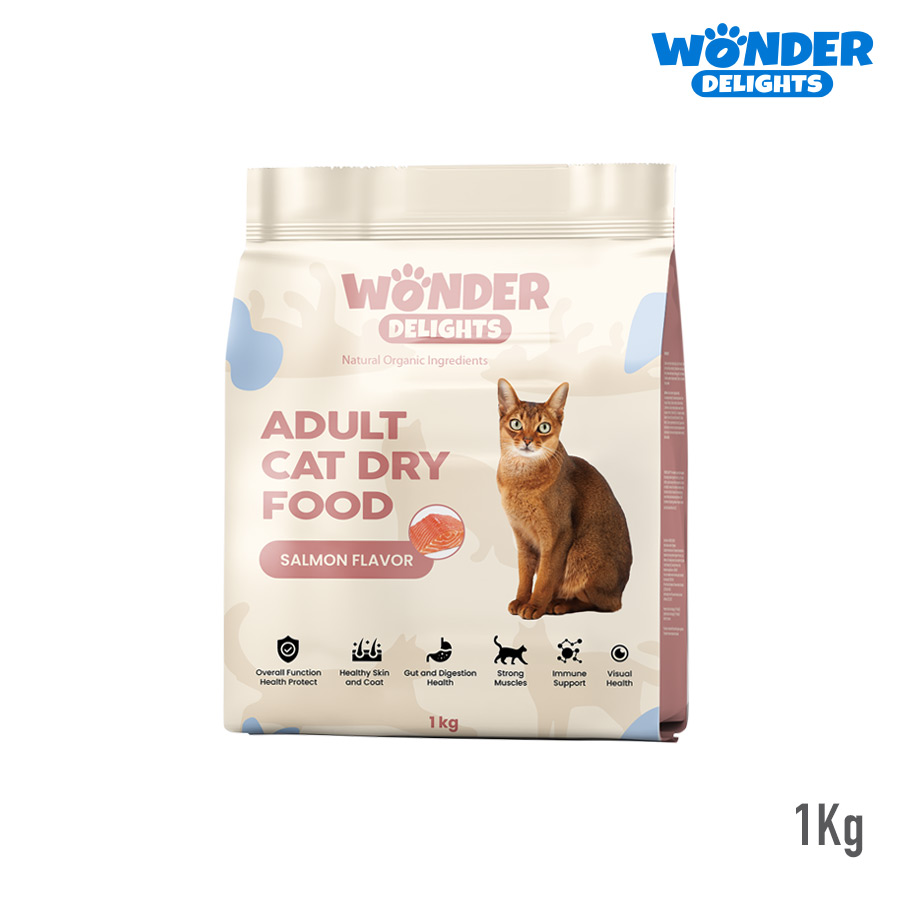 Salmon Adult Cat Dry Food - Wonder Delights