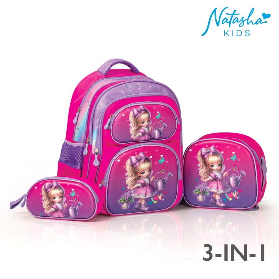 Carilla Kid's Girls 3in1 Backpack School Bag - Natasha Kids