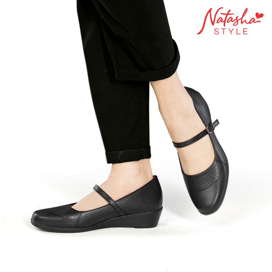 Lorena Ladies Black Shoes - Natasha Style