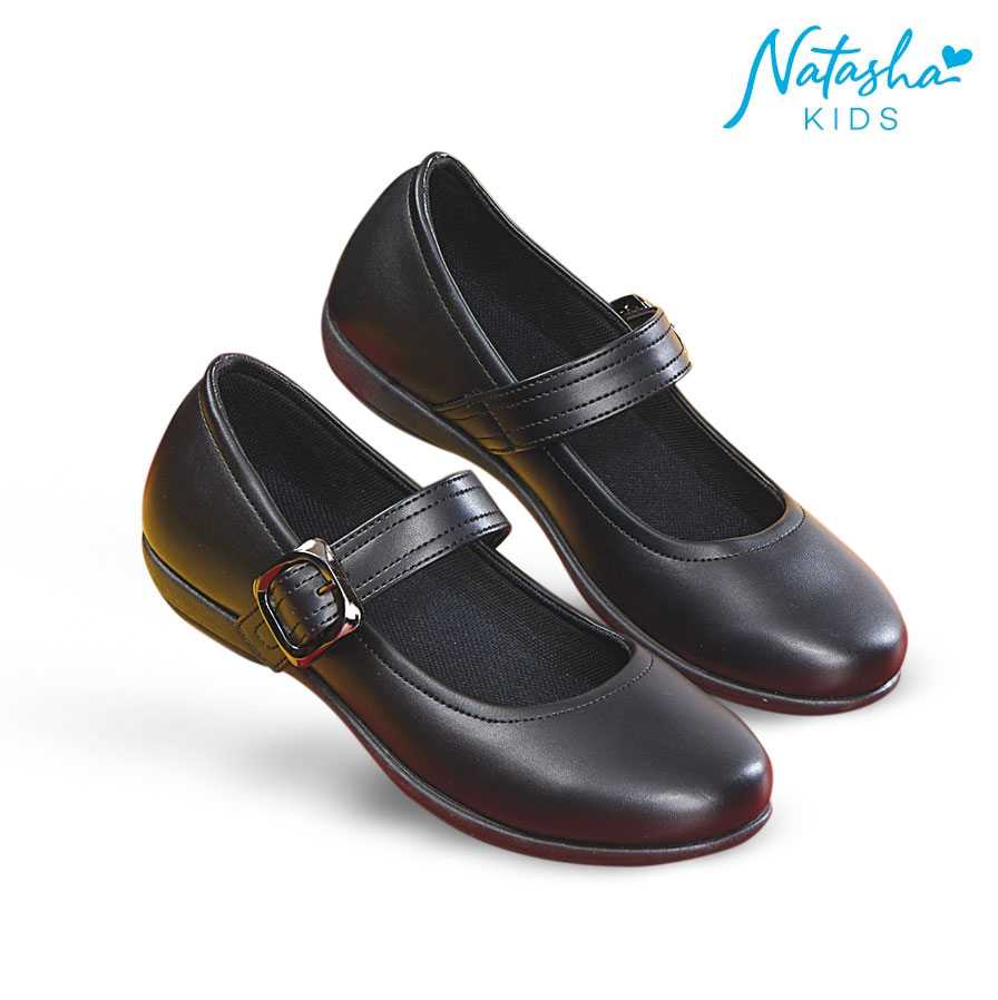 Moraine Preteens Girls Black School Shoes - Natasha Kids 