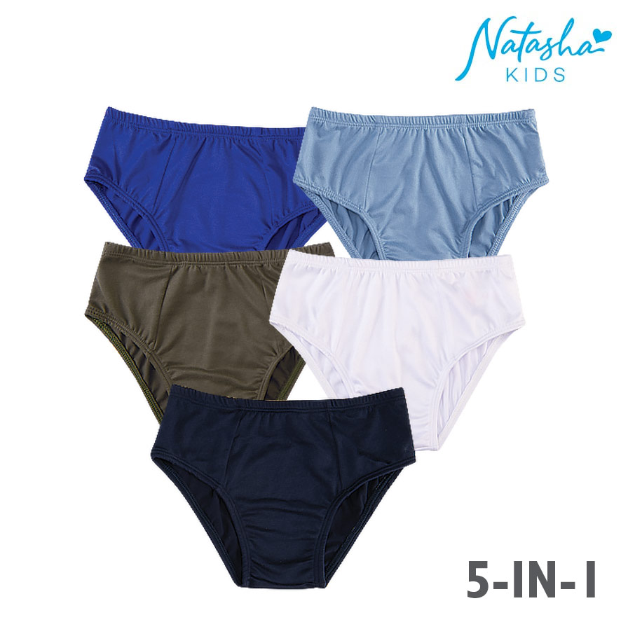 Geredroy Kid's Boys Multicolor 5-in-1 Plain Bikini
Brief - Natasha Kids