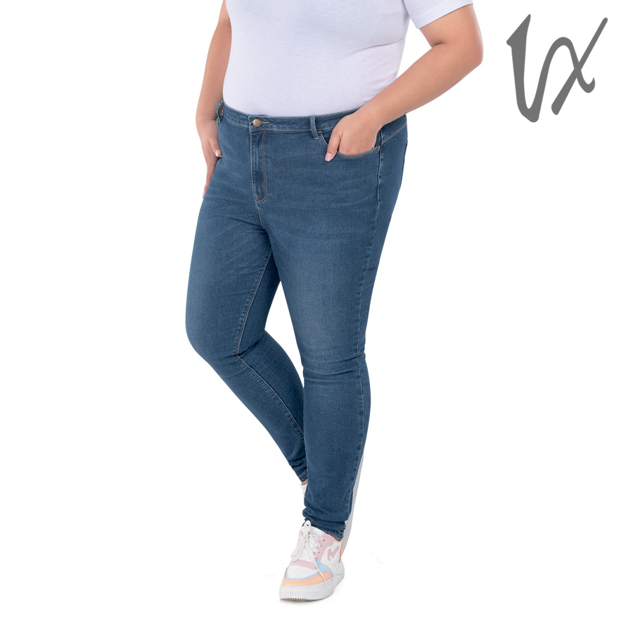 Antaramaia Ladies' Blue Plus Size Skinny Pants - Vixen