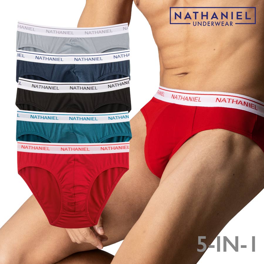 Brennanjake Men's 5-in-1 Plain Bikini Brief - Nathaniel